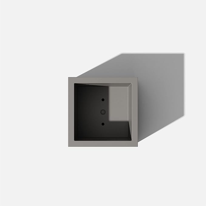 Veradek Block Series Cube Plastic Planter - Large Square Planter for Indoor or Outdoor Patio/Garden | Durable All-Weather Use with Drainage Holes | Modern Décor for Tall Plants, Trees, Flowers