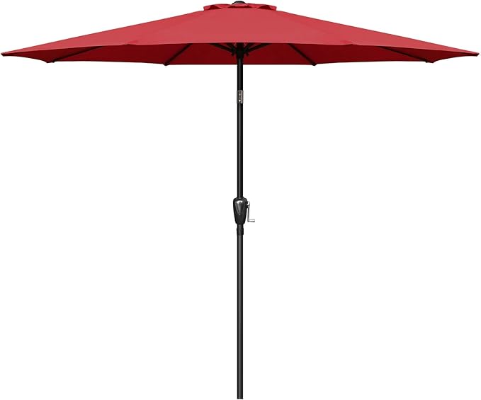 Simple Deluxe 9' Patio Umbrella Outdoor Table Market Yard Umbrella with Push Button Tilt/Crank
