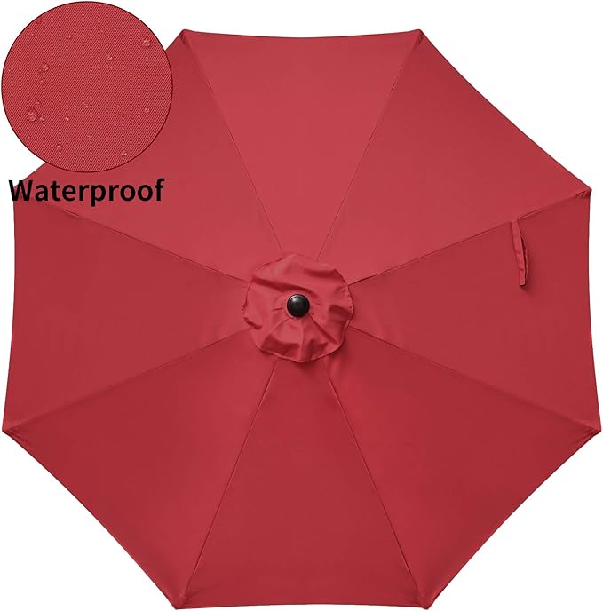 Simple Deluxe 9' Patio Umbrella Outdoor Table Market Yard Umbrella with Push Button Tilt/Crank