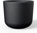 Kante Round Concrete Planter, 11 Inch Dia Classic Style Large Plant Pot with Drainage Hole for Indoor & Outdoor Plants, Ideal for Home, Patio, Garden, Black