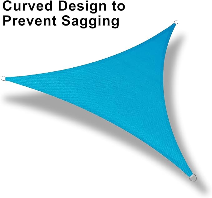 LOVE STORY Custom Size 10'x12'x15.6' Turquoise Blue Sun Shade Sail Right Triangle Sunshade Fabric Awning Canopy for Patio Backyard Carport Pergola (Customized)