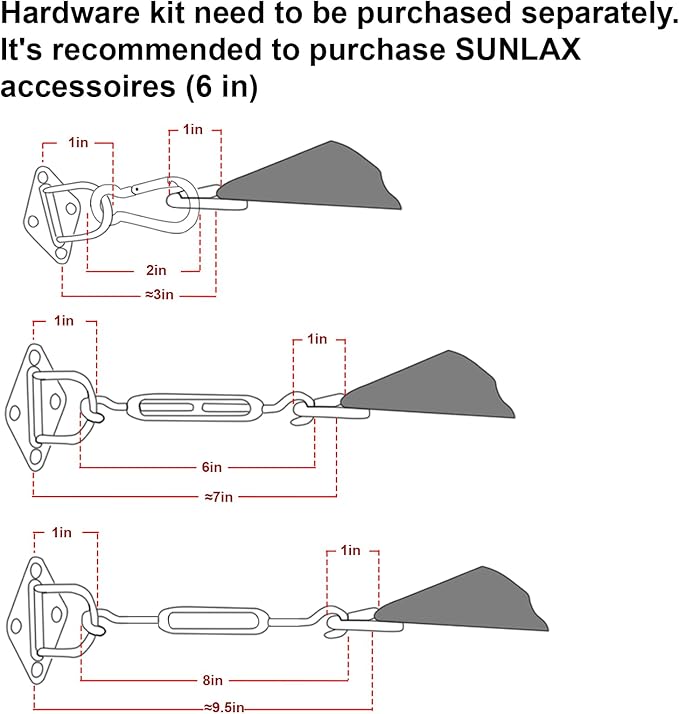 SUNLAX Sun Shade Sail 10' x 12' x 15.6' Butter Cream Rectangle Canopy Sail Shade Cover UV Block Permeable Sunshade Outdoor for Patio Backyard Deck Pergola (We Make Custom Size)