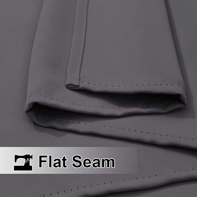 NICETOWN Blackout Outdoor Curtain for Patio Waterproof Extra Long 120", Windproof Energy Saving Top and Bottom Rustproof Grommets Outdoor Drape for Porch, 1 Piece, 52 inches Wide, Grey