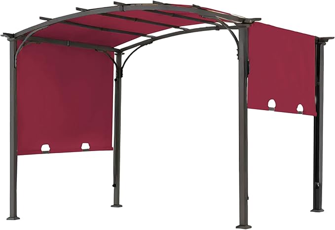 85''x 208'' Universal Doubleton Steel Pergola Replacement Cover for Pergola L-PG080PST, (Burgundy)