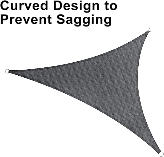 LOVE STORY Custom Size 5'x7'x8.6' Dark Grey Sun Shade Sail Right Triangle Sunhsade Fabric Awning Canopy for Patio Backyard Carport Pergola (Customized)