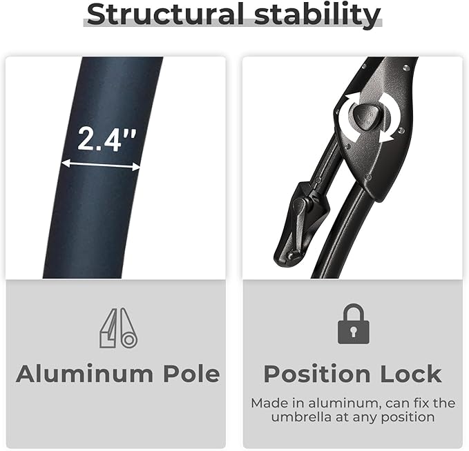 Grand patio 11FT Cantilever Umbrella with Base Outdoor Large Round Aluminum Offset Umbrella for Patio Garden Backyard (Champagne, 11 FT)