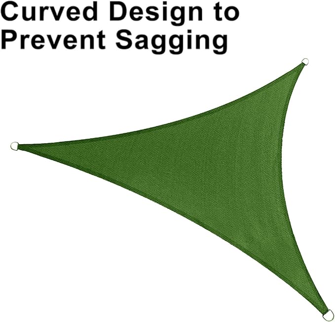 LOVE STORY Custom Size 11'x11'x15.6' Piquant Green Sun Shade Sail Right Triangle Sunshade Fabric Awning Canopy for Patio Backyard Carport Pergola (Customized)