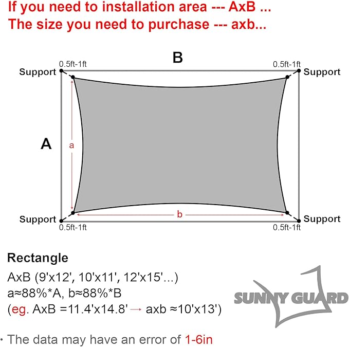 SUNNY GUARD Custom Size 12'x18' Rectangle Terra Red UV Block Sunshade for Backyard Yard Deck Patio Garden Outdoor Activities and Facility(Customized)
