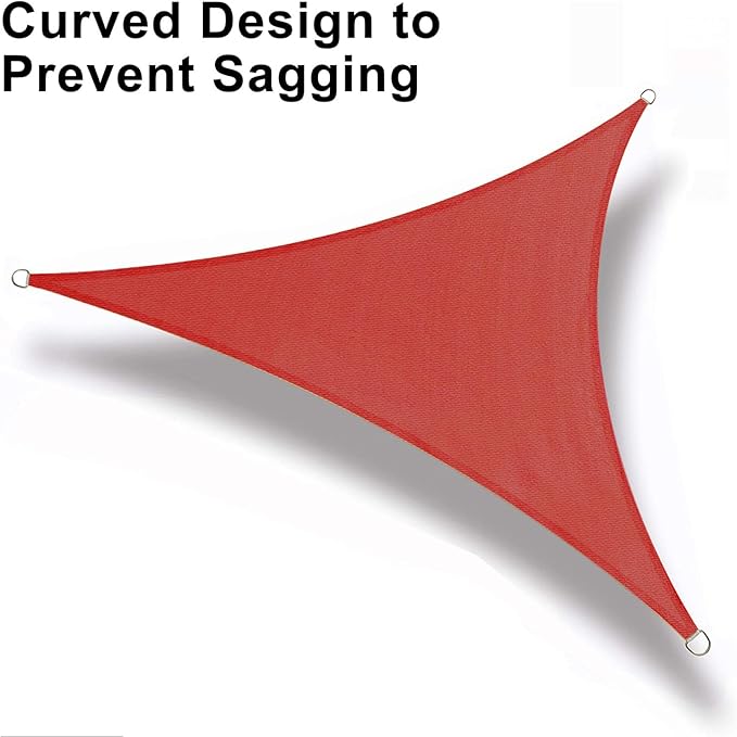 LOVE STORY Custom Size 12'x14'x18.4' Terra Red Sun Shade Sail Right Triangle Sunshade Fabric Awning Canopy for Patio Backyard Carport Pergola (Customized)