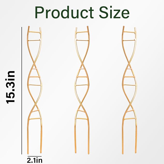 Indoor Plant Trellis for Potted Plants - Durable Metal Climbing Trellis with Unique DNA Spiral Design for Vining Plants, Easy Installation for Indoor & Outdoor Use