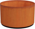 Plantercraft Corten Steel Planter - 30" Dia x 18" H Large Round Planters for Outdoor Plants - Heavy Duty Extra Large Outdoor Planters for Modern Patio & Garden Decor