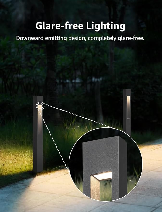 SUNVIE LED Low Voltage Landscape Lights 3W Pathway Lights Low Voltage 12-24V Landscape Path Lights 3000K CRI 90+ Aluminum Waterproof Pathway Lighting for Walkway Garden Yard ETL Listed Cord, 12 Pack