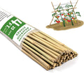 Bamboo Stakes,4FT Natural Bamboo Garden Stakes,BOVITRO 25Pcs Plant Stakes,Bamboo Sticks for Tomato,Beans,Vegetable and Climbing Plants