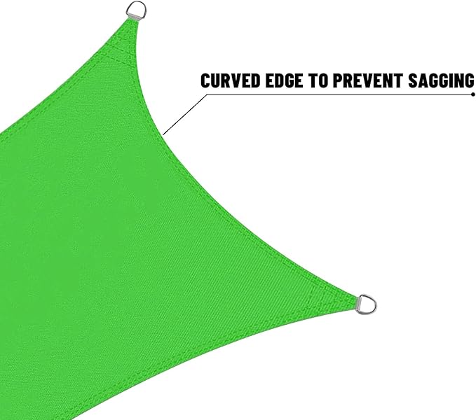 LOVE STORY Right Triangle 8'x9'x12' Waterproof Sun Shade Sail Canopy UV Block for Outdoor Patio Backyard Carport,Fruit Green(We Make Custom Size)