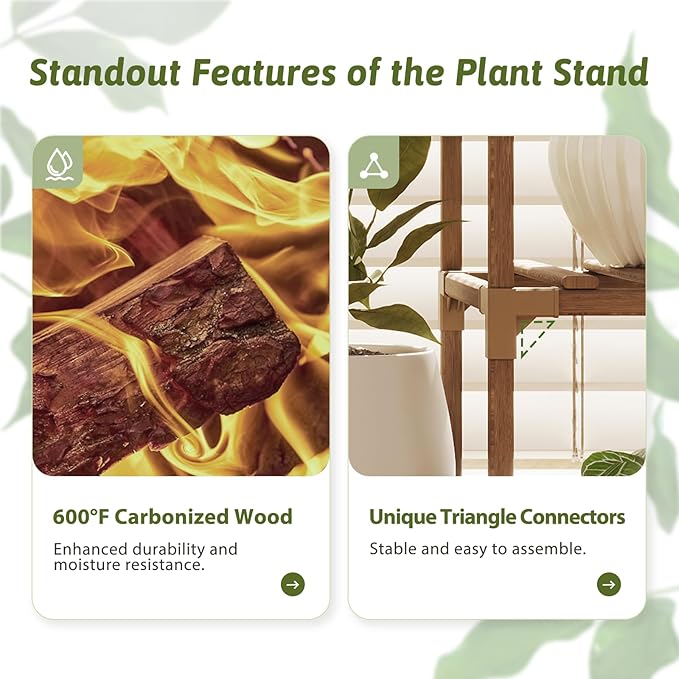 Plant Stand Indoor with Grow Lights for Indoor Plants 62.2'' Tall Plant Shelf 12 Tiers Sturdy Plant Rack for Plants Dispaly for Living Room Garden Patio Decor