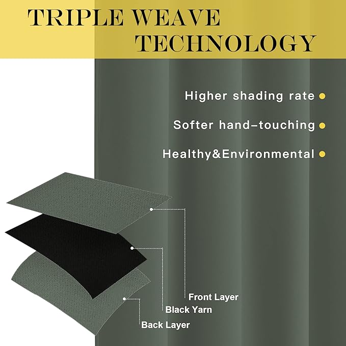 NICETOWN Blackout Curtains for Sliding Glass Door Room Divider Noise Reduce Curtain Panel Portable Window Screen Sliding Partition, W100 x L102 inches, 1 Panel, Dark Mallard