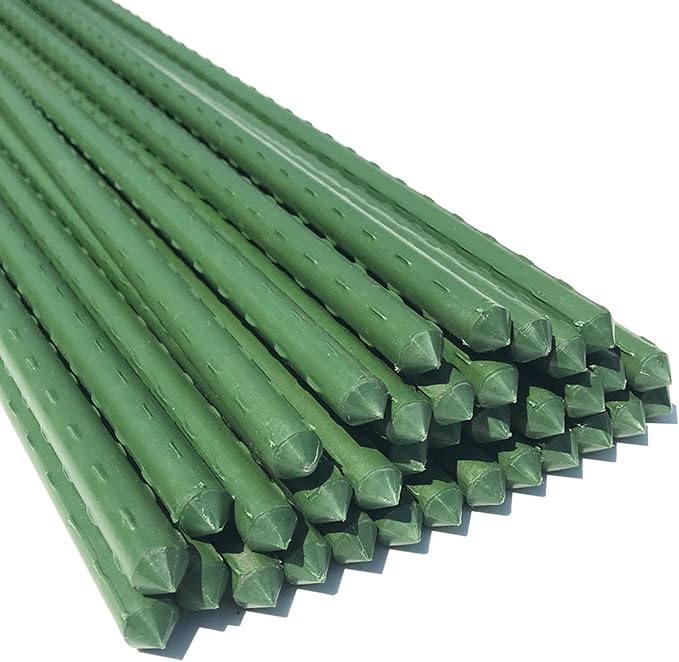 WAENLIR Garden Stakes 57 inch 4.8ft Sturdy Tomato Stakes, Plant Stakes for Outdoor Plants, Plant Support Sticks for Gardening, Pack of 30