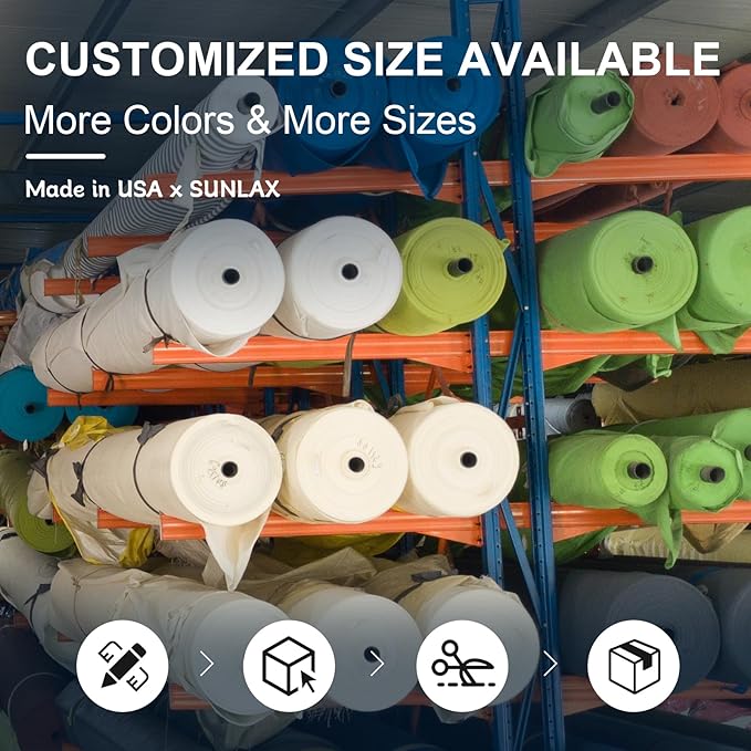 SUNLAX Sun Shade Sail 12' x 14' x 18.4' Silver Rectangle Canopy Sail Shade Cover UV Block Permeable Sunshade Outdoor for Patio Backyard Deck Pergola (We Make Custom Size)