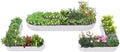 A ANLEOLIFE 3-Pack 12X3X1.5ft & 81x81x18 in Deep Root Galvanized Raised Garden Beds Outdoor for Planting Vegetables Flowers Herb, Antique White