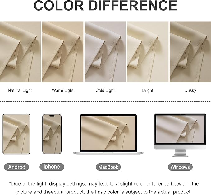 RYB HOME Extra Wide Outdoor Curtains for Patio Waterproof Heavy Duty Thermal Insulated in Summer Full Coverage Privacy for Porch, Gazebo & Pergola, W100 x L84, Biscotti Beige, 1 Panel