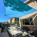 SUNLAX Sun Shade Sail 15' x 15' x 15' Turquoise Blue Rectangle Canopy Sail Shade Cover UV Block Permeable Sunshade Outdoor for Patio Backyard Deck Pergola (We Make Custom Size)