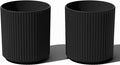 Veradek Demi Series Round Planter for Porch, Patio, Backyard | Durable Plastic-Stone Composite Material | Modern Décor for Tall Plants, Flowers
