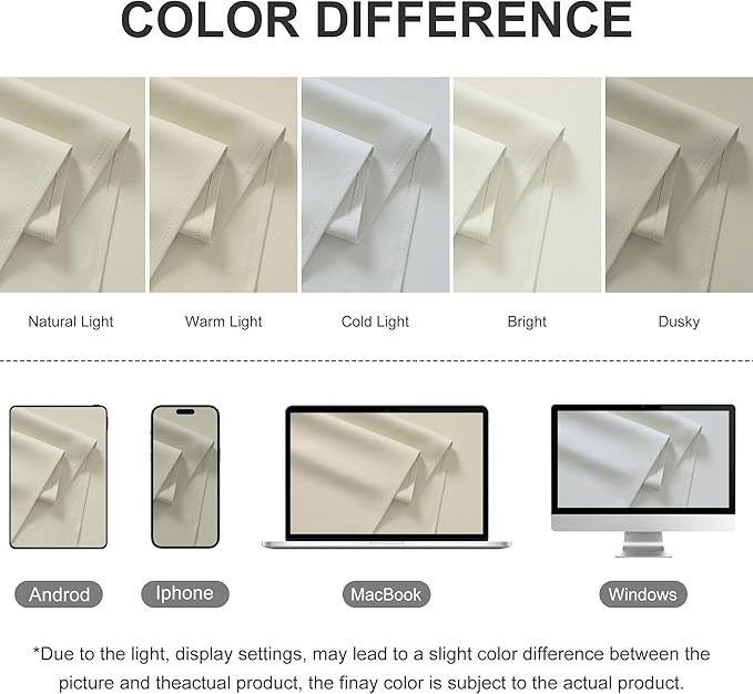 RYB HOME Extra Wide Outdoor Curtains for Patio Waterproof Heavy Duty Thermal Insulated in Summer Full Coverage Privacy for Gazebo, Cabana & Pergola, W100 x L90, Beige, 1 Panel