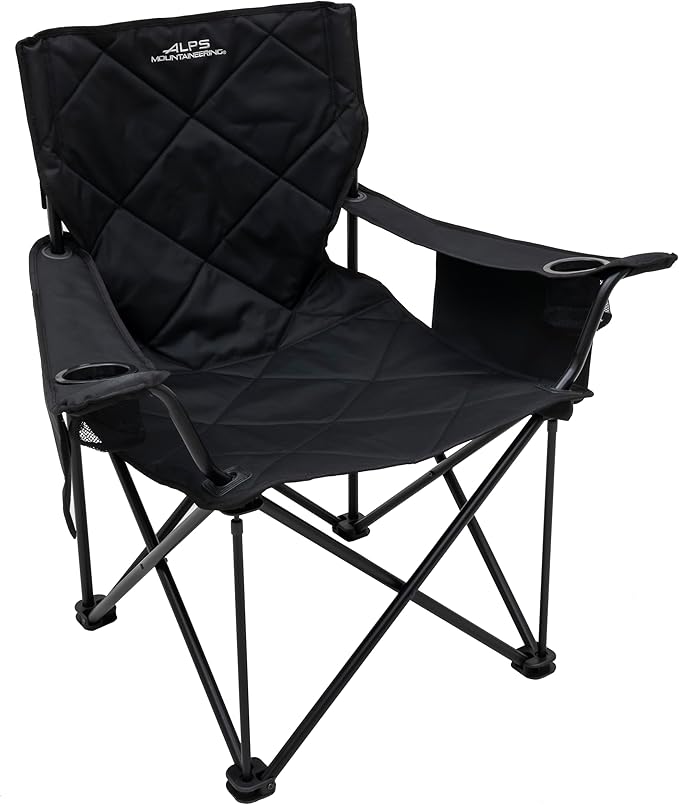ALPS Mountaineering King Kong Camping Chairs for Adults with Mesh Cup Holders and Pockets, Built Durable and Reliable with Compact Foldable Steel Frame