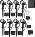 LED Landscape Lighting Kit Outdoor Landscape Lights with Remote Control Dimmable IP66 Waterproof 2700-6500K Spot Lights for Garden Lawn Patio Yard with US Plug 8 Pack