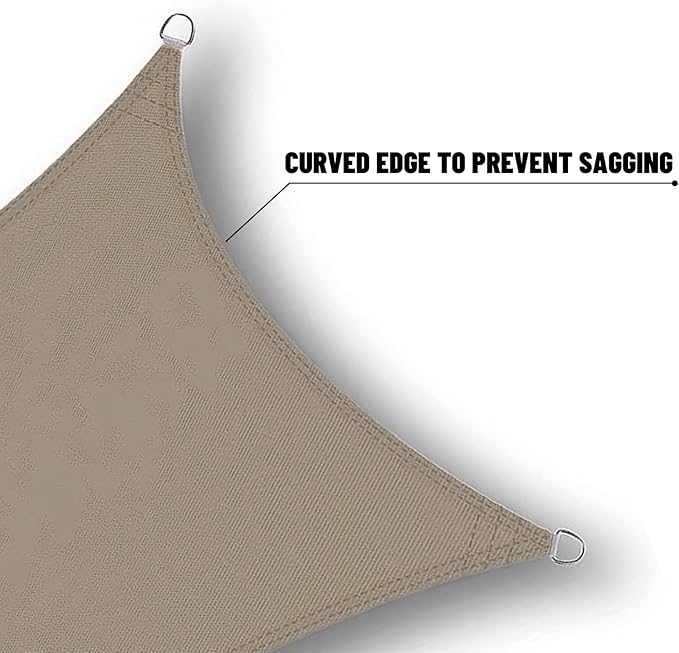 SUNNY GUARD Waterproof Sun Shade Sail 8'x10'x12.8' Taupe Right Triangle UV Block Sunshade for Backyard Yard Deck Patio Garden Outdoor Activities and Facility(Customized)