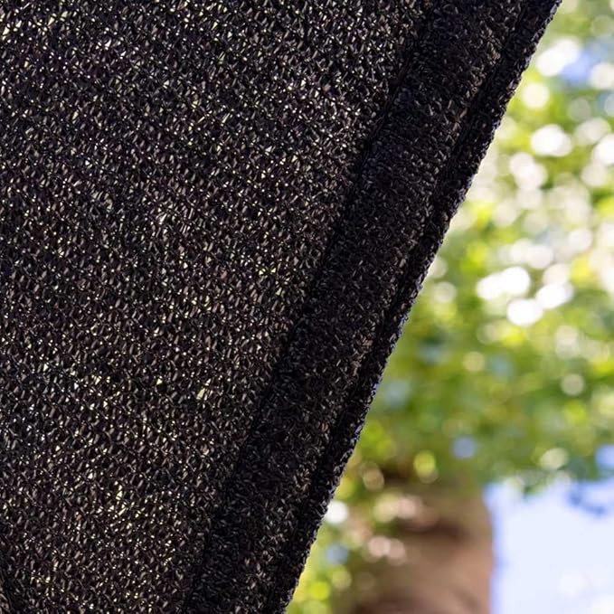Amgo Custom Size 9' x 14' x 16.6' Black Right Triangle Sun Shade Sail UPF50+ AGTAPRT12, Order to Make Canopy Awning, 95% UV Blockage, Water & Air Permeable, Commercial Standard (We Customize)
