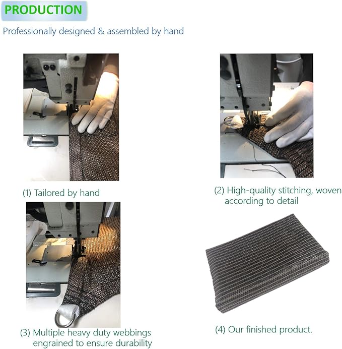 Eden's Decor Straight Flat-Edged Sun Shade Sail Rectangular 7' x 14' Beige UV-Blocking Outdoor Canopy Fabric Cloth Awning for Pergola Patio Garden Backyard Custom Size