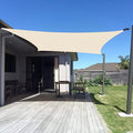 SUNNY GUARD Sun Shade Sail 8' X 16' Rectangle Butter Cream UV Block Sunshade for Backyard Yard Deck Patio Garden Outdoor Activities and Facility(We Make Custom Size)