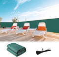 LOVE STORY Custom Size 3'x18' Dark Green Balcony Privacy Screen,UV Block Privacy Fence Screen,90% Shield for Outdoor Pool Garden Apartment Railing