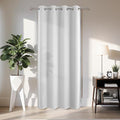 Joydeco Blackout Door Curtain for Doorway Privacy 90 Inches Long, Grommet Closet Curtain for Open Closet, Room Divider for Bedroom Living Room (Greyish White 52Wx90L, 1 Panel)