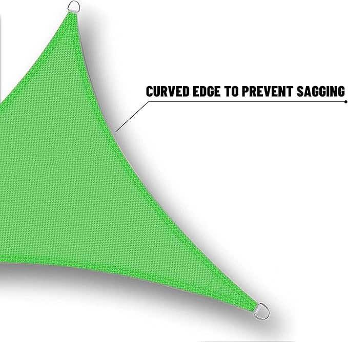 SUNNY GUARD Waterproof Sun Shade Sail 17'x17'x17' Lemon Green Triangle UV Block Sunshade for Backyard Yard Deck Patio Garden Outdoor Activities and Facility(Customized)
