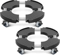 VANCASTLE Plant Caddy with Lockable Wheels Heavy Duty 450lbs Capacity, 15-22 Inch Adjustable Plant Stand with Wheels Rolling base, Plant Dolly for Flower Pot Mover Indoor Outdoor, Black, 2 Pack