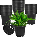 120 Packs Flexible Plastic Nursery Pots,4 Inch Thickened Soft Plastic Pots with Drainage Holes,Garden Seedling Pot for Succulents,Transplanting,Cuttings(Black)