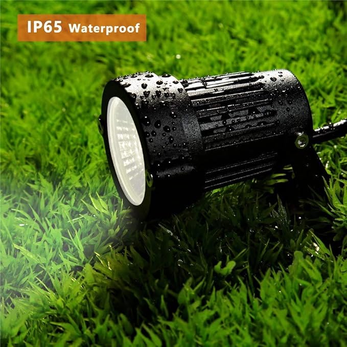 Z LED Landscape Lights,5W Outdoor Pathway Garden Yard Spotlight,IP65 Waterproof Garden Floodlight,Outdoor Spotlight with Stake,UL Cord 5-ft with Plug 6500K Daylight White(Pack of 4)