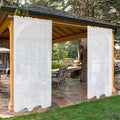 SpaceDresser Waterproof Outdoor Sheer Curtains for Patio - 2 Panels Rod Pocket Indoor Voile Sheer Curtain for Living Room,52W x 108L inch, White