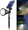 Solar Lights Outdoor Waterproof, 36 LEDs 1000LM Adjustable Solar Spot Lights Outdoor, 2-in-1 Solar Powered Spotlight Landscape Lighting for Garden, Yard, Pathway- 1 Pack (Cool White)