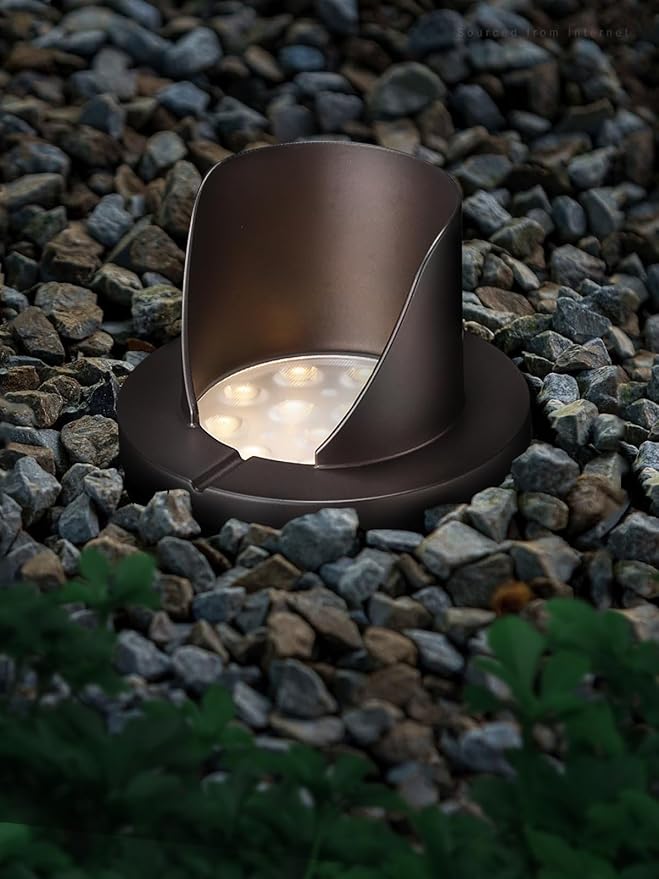LEONLITE Dia. 4 Inch Well Lights Landscape LED In Ground, Shielded Top, 3000K Warm White, 12-24V AC/DC CRI90 Low Voltage Garden Landscaping, Oil Rubbed Bronze Aluminum Housing, Pack of 6