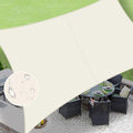 LOVE STORY Rectangle 9'x9' Waterproof Sun Shade Sail Canopy UV Block for Outdoor Patio Backyard Carport,Cream(We Make Custom Size)
