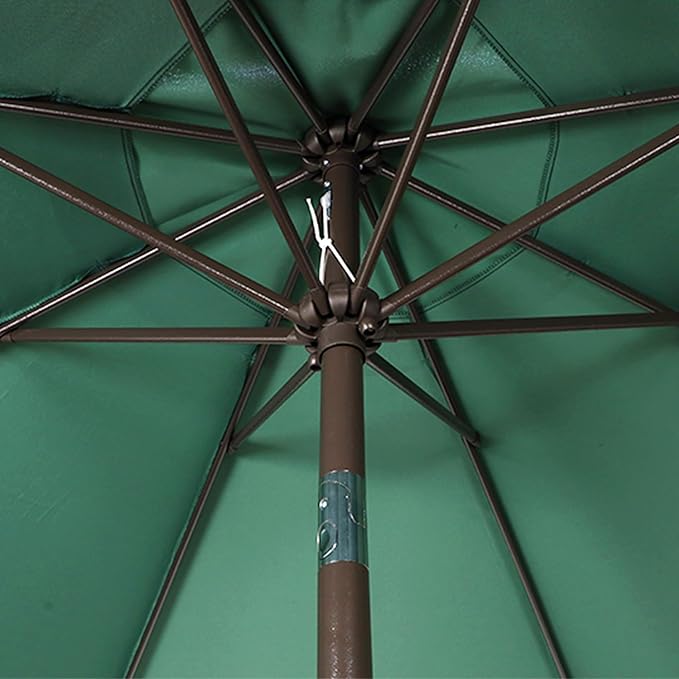 Blissun 9' Outdoor Patio Umbrella, Outdoor Table Umbrella, Yard Umbrella, Market Umbrella with 8 Sturdy Ribs, Push Button Tilt and Crank