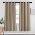 NICETOWN Blackout Curtain Drape 72 inch Long - Grommet Noise Reducing Thermal Insulated Modern Window Treatments for Bedroom Living Room (1 Panel, 52 x 72 Inch, Taupe)