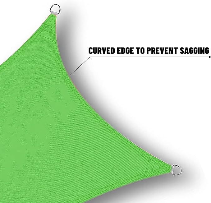 SUNNY GUARD Waterproof Sun Shade Sail 8' x 15' Lemon Green Rectangle UV Block Sunshade for Backyard Yard Deck Patio Garden Outdoor Activities and Facility(Customized)