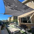 SUNLAX Sun Shade Sail SS-010 14' x 14' x 19.8' Dark Grey Right Triangle Canopy Sail Shade Cover UV Block Permeable Sunshade Outdoor for Patio Backyard Deck Pergola (We Make Custom Size)