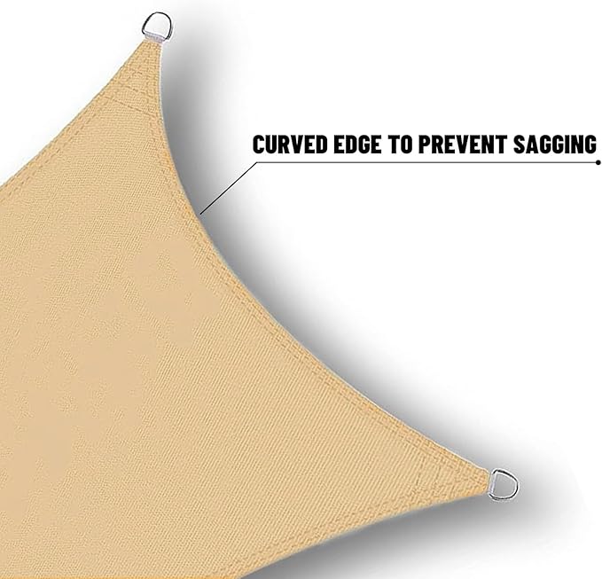 SUNNY GUARD Waterproof Sun Shade Sail 8' x 16' Sand Rectangle UV Block Sunshade for Backyard Yard Deck Patio Garden Outdoor Activities and Facility(Customized)