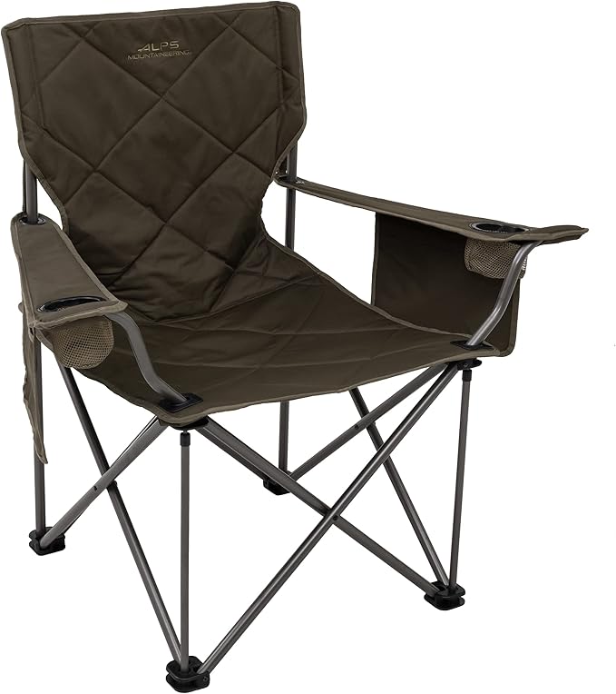 ALPS Mountaineering King Kong Camping Chairs for Adults with Mesh Cup Holders and Pockets, Built Durable and Reliable with Compact Foldable Steel Frame