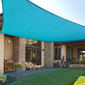 LOVE STORY Custom Size 12'x15' Turquoise Blue Sun Shade Sail Rectangle UV Block Canopy Patio Sail Sunshades Fabric for Outdoor Garden Carport (We Make Custom Size)
